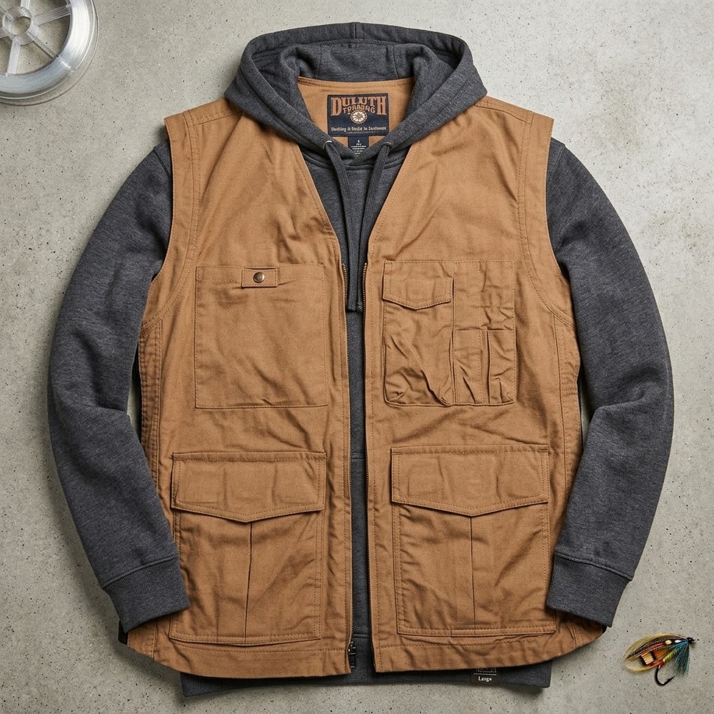 Duluth Men's M Utility Work Vest Khaki Gorpcore Workwear Grunge Archive